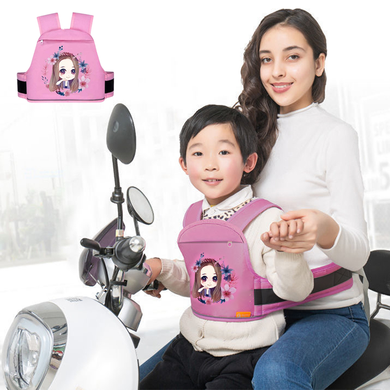 Child Motorcycle Safety Harness Reflective Strip Breathable