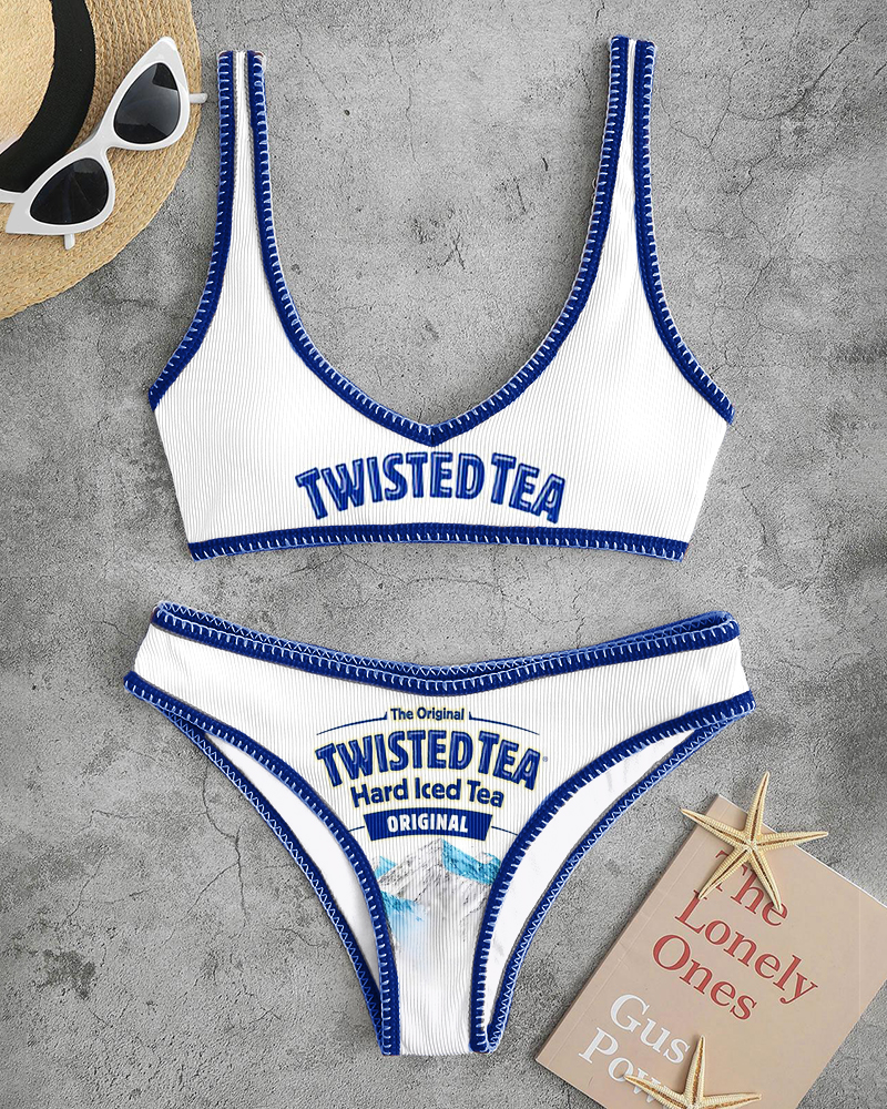 Twisted Tea Casual Printed Bikini Set