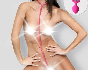 pornhint Pornhint Butt plug underwear, butt plug bodysuit, crystal butt plug, fetish butt plug, anal plug, silicone butt plug, anal toys