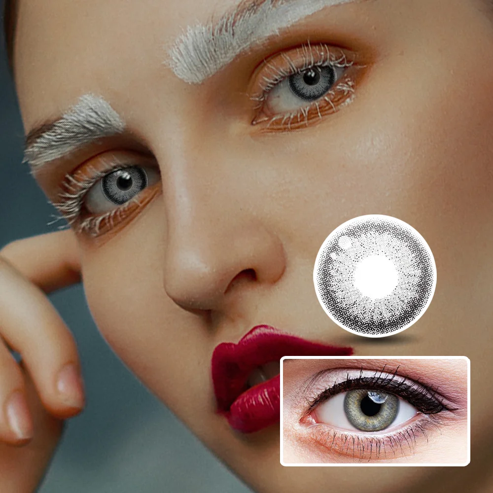 White Pear Grey Colored Contact Lenses