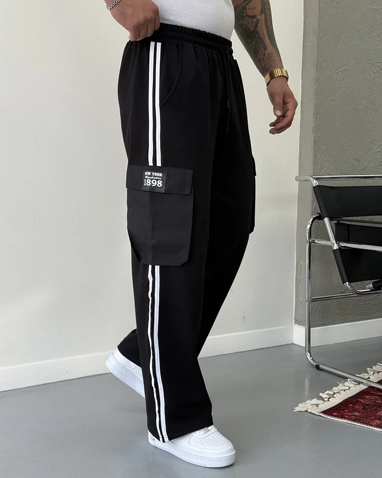 Striped Design Men's Casual Pants