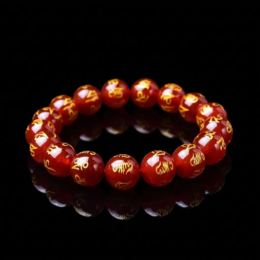 The Serenity Series: Gold-Gilded Natural Agate Mantra Bracelet