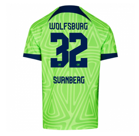 VFL Wolfsburg Mattias Svanberg 32 Home Shirt Kit 2022-2023