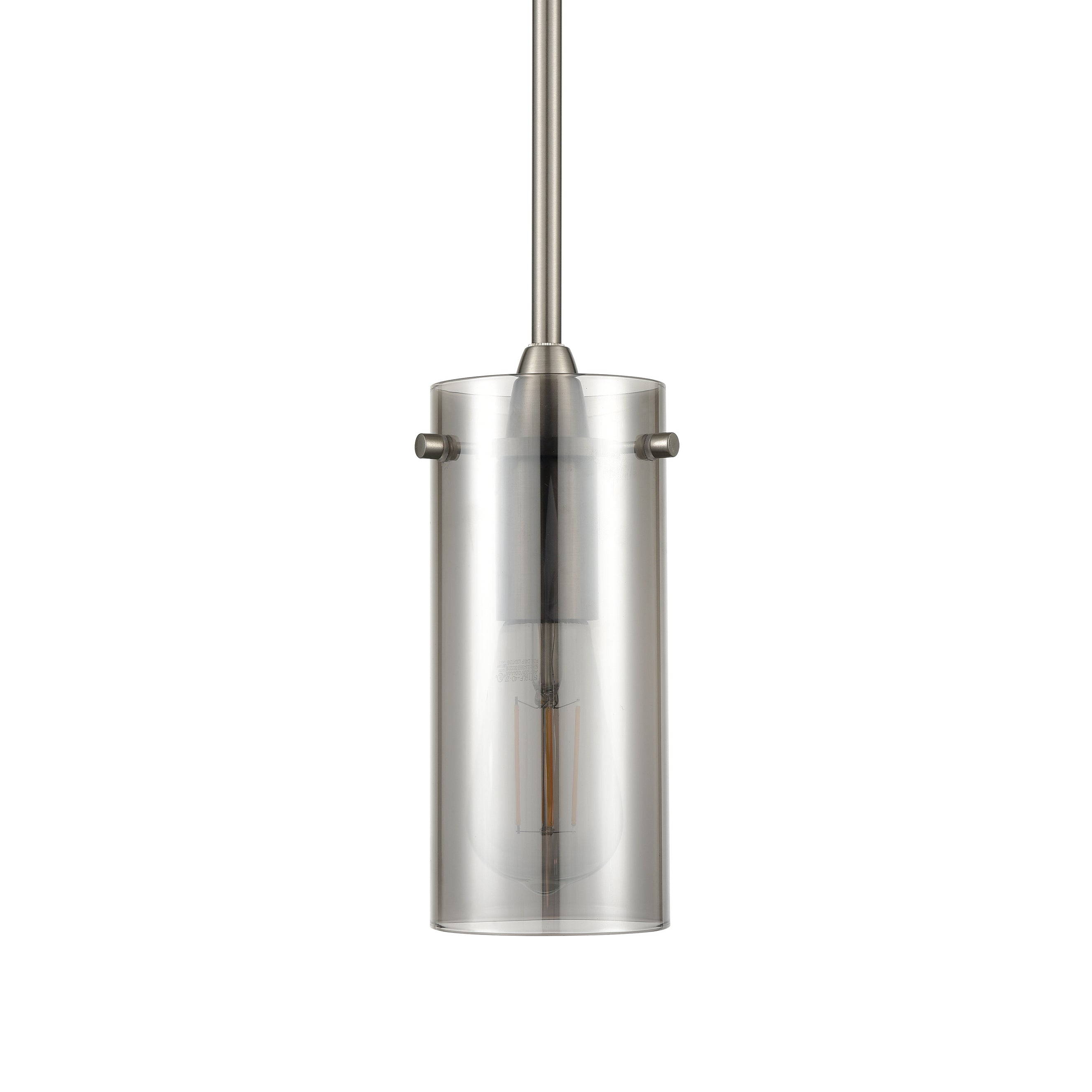 Effimero Small Pendant Light, Polished Smoke Glass