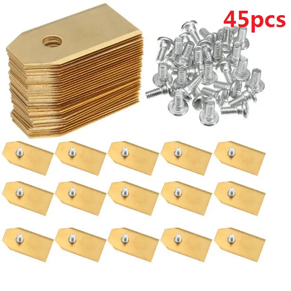 45pcs Stainless Steel Mower Blade+Screw Garden Lawn Mower Replacement Parts, 501 Original
45pcs Stainless Steel Mower Blade+Screw Garden Lawn Mower Replacement Parts, 501 Original