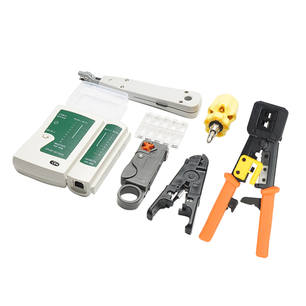 18pcs/set RJ11 RJ45 Network Repair Tool Kit Cable Crimping Pliers (Orange)-281541.03, 501 Original
18pcs/set RJ11 RJ45 Network Repair Tool Kit Cable Crimping Pliers (Orange)-281541.03, 501 Original