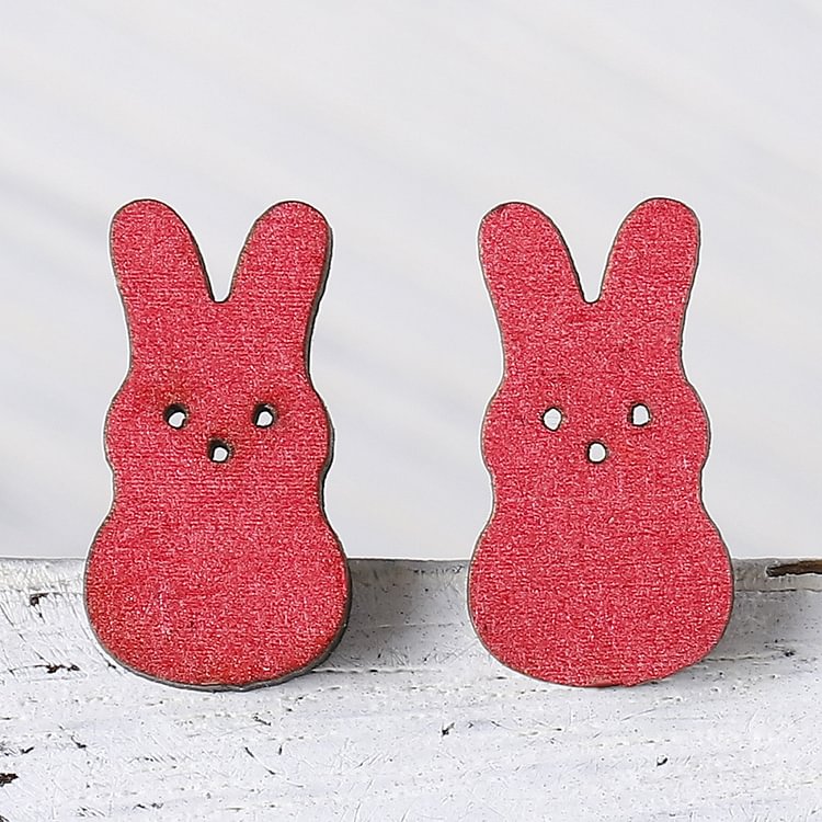 Comstylish Simple Easter Cute Bunny Stud Earrings