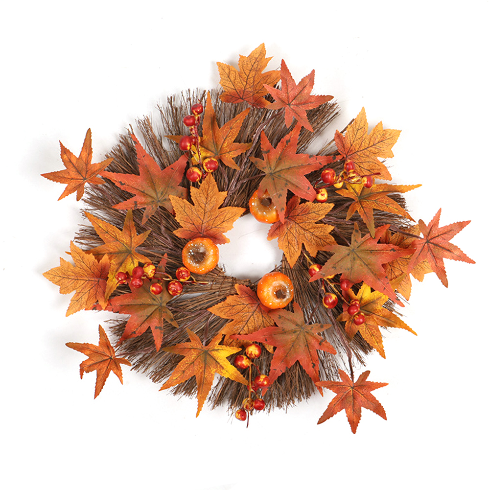 Autumn Door Hanging Wreath Artificial Pumpkin Maple Leaves Manmade Garland, 501 Original
Autumn Door Hanging Wreath Artificial Pumpkin Maple Leaves Manmade Garland, 501 Original