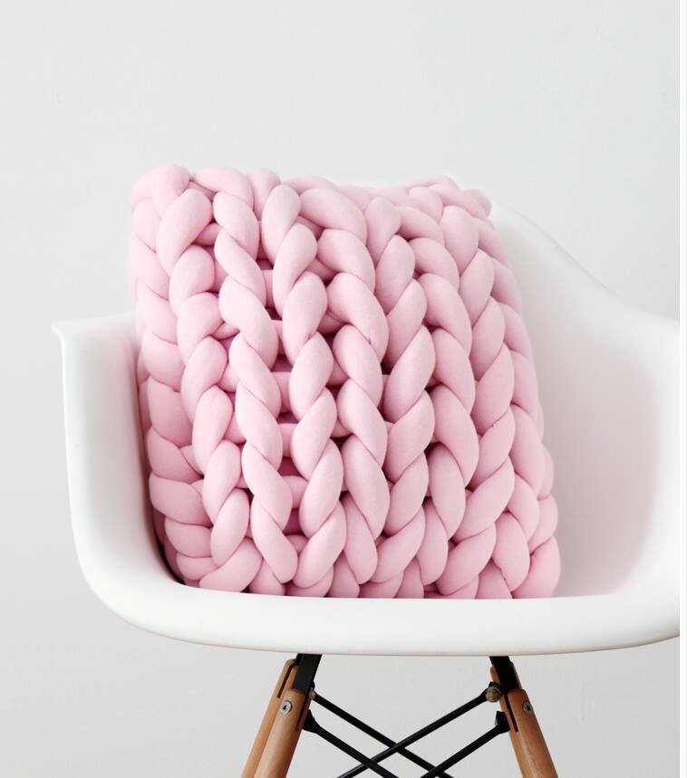 Rotimia Woven hand woven blanket strip heart - filling yarn throw pillow