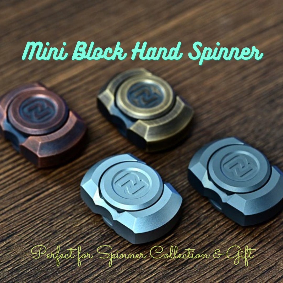 Mini Stainless Steel Block Hand Fidget Spinner, Mini EDC Block Hand Gyro  Spinner