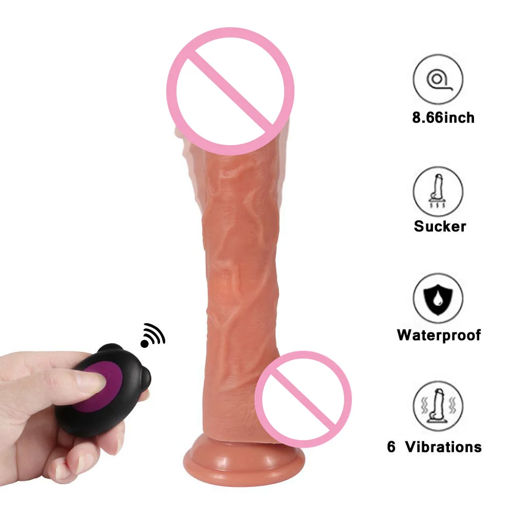Thrusting Vibrating Dildo Masturbation Device - Rose Toy