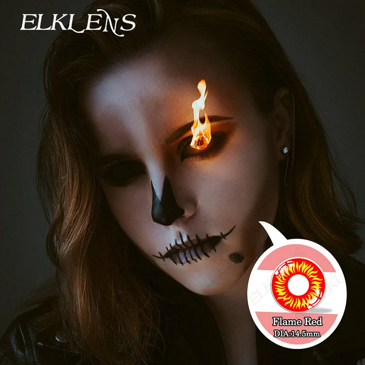 Halloween Flame2 Red Cosplay Contact Lenses