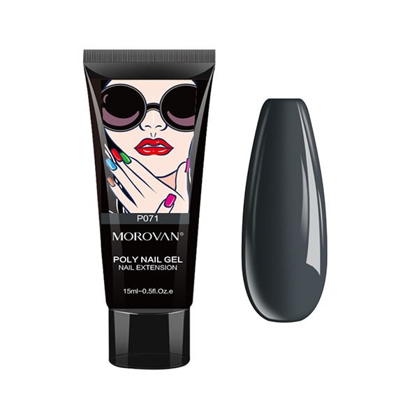 Morovan Dark Gray Poly Nail Gel P071