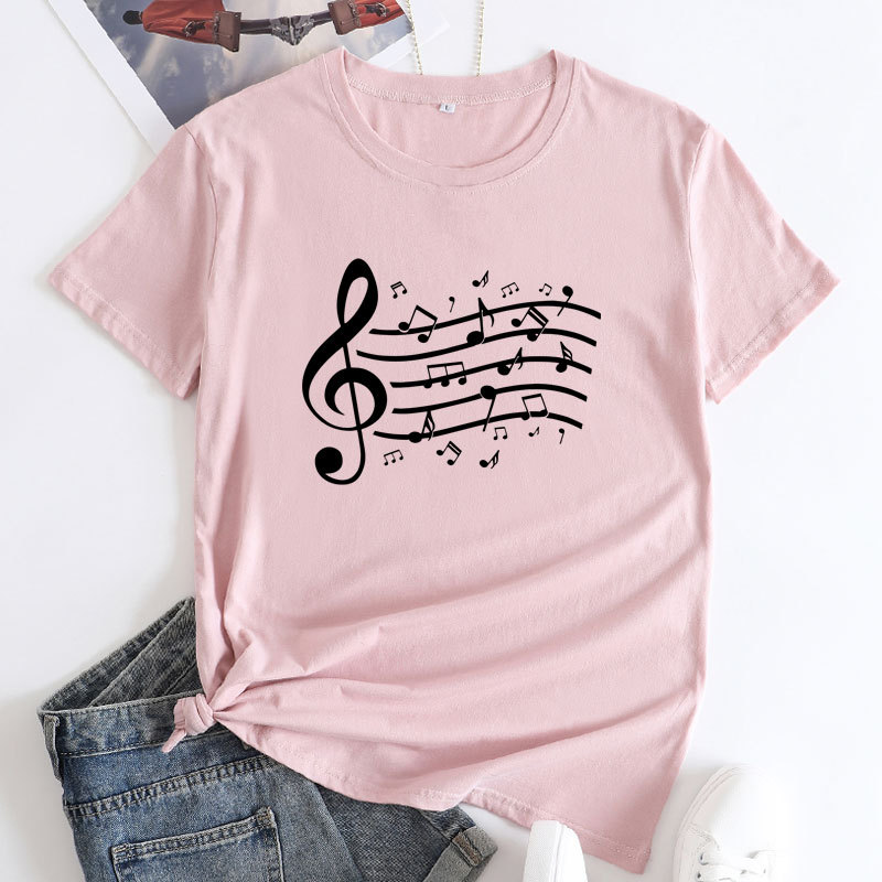 Musical Note Women's Cotton T-Shirt | ARKGET