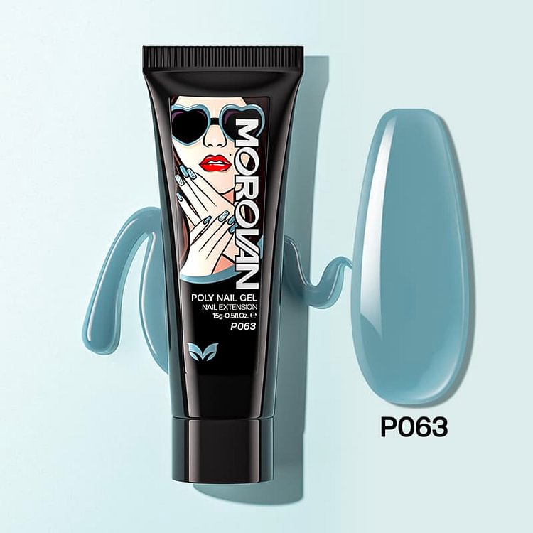 Teal Blue Poly Nail Gel