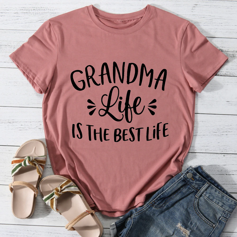 Grandma life is the best life T-shirt Tee -03258-Guru-buzz