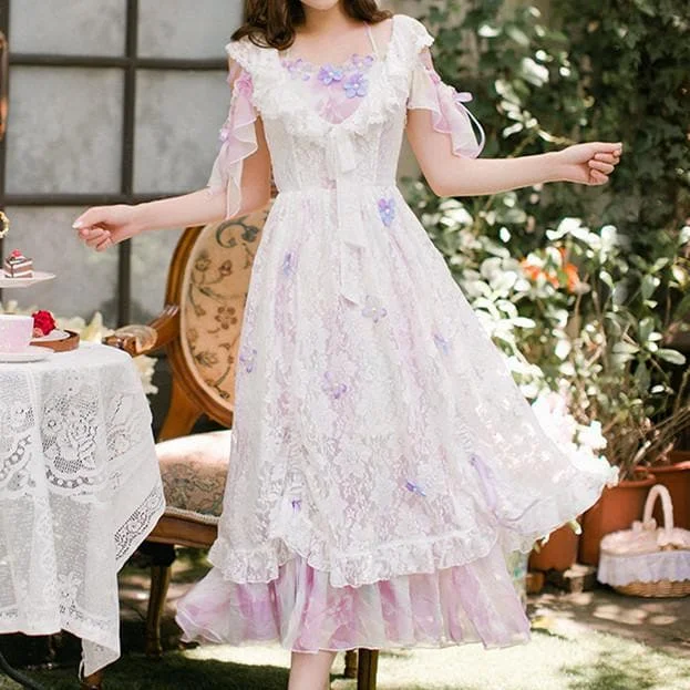 Sweet Floral Lace Princess Dress SP1710092