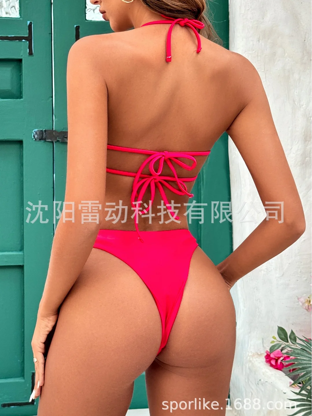 Nigikala Multi Color Solid Colored Breast Plate Three Point Low Rise Bikini Sexy 2025 New Split