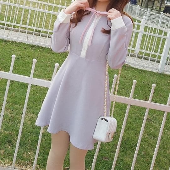 Purple Elegant Dress SP179054