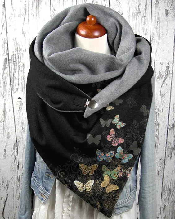 Vintage butterfly casual scarf scarves