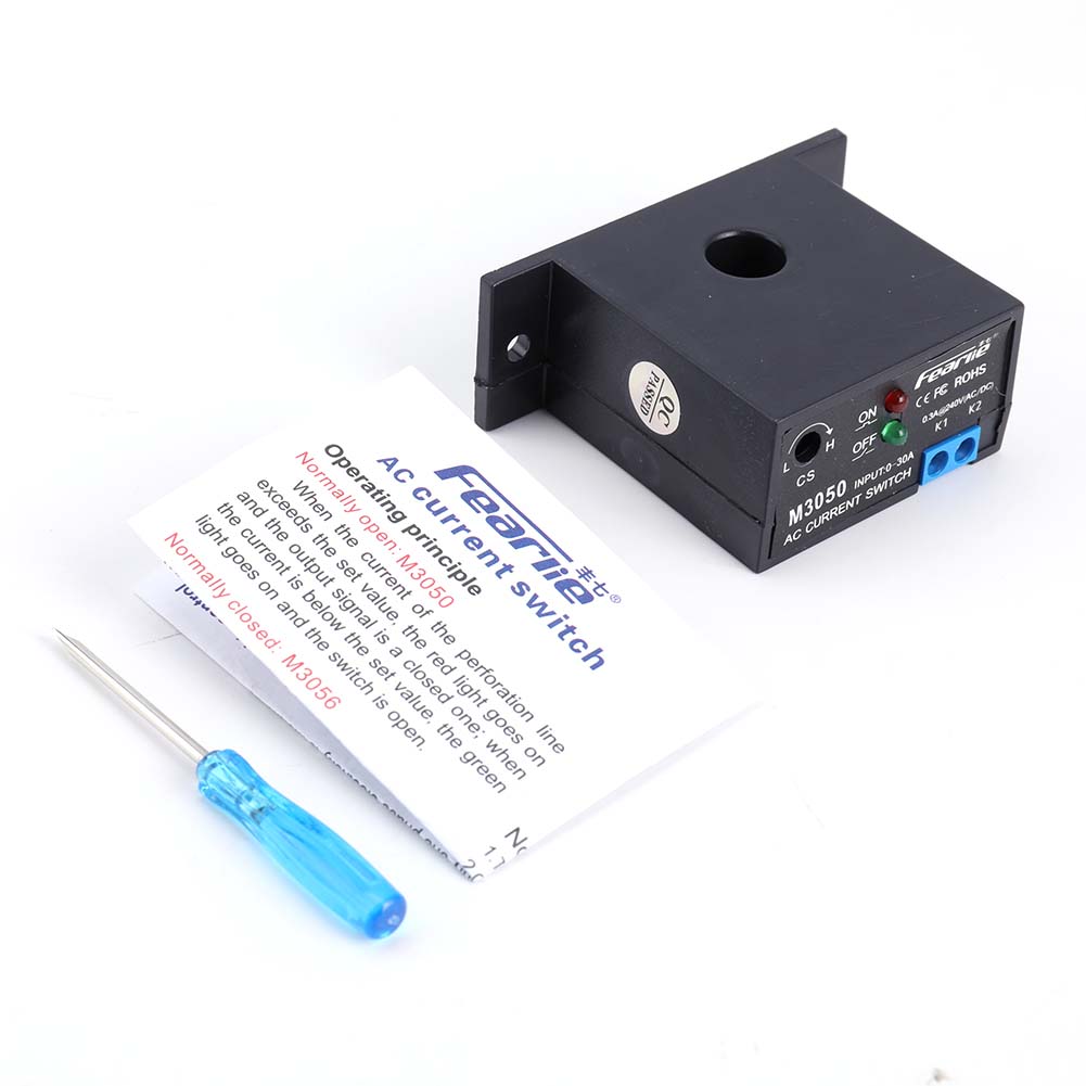 Adjustable 0.2-30A Self-Powered AC Current Sensor Switch Normally Open, 501 Original
Adjustable 0.2-30A Self-Powered AC Current Sensor Switch Normally Open, 501 Original