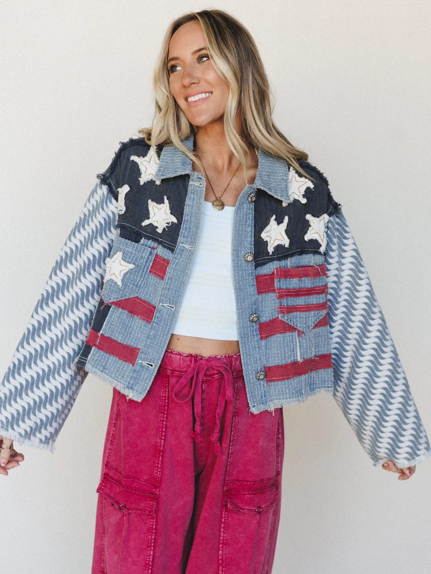 American Pride Jacket - Denim Multi