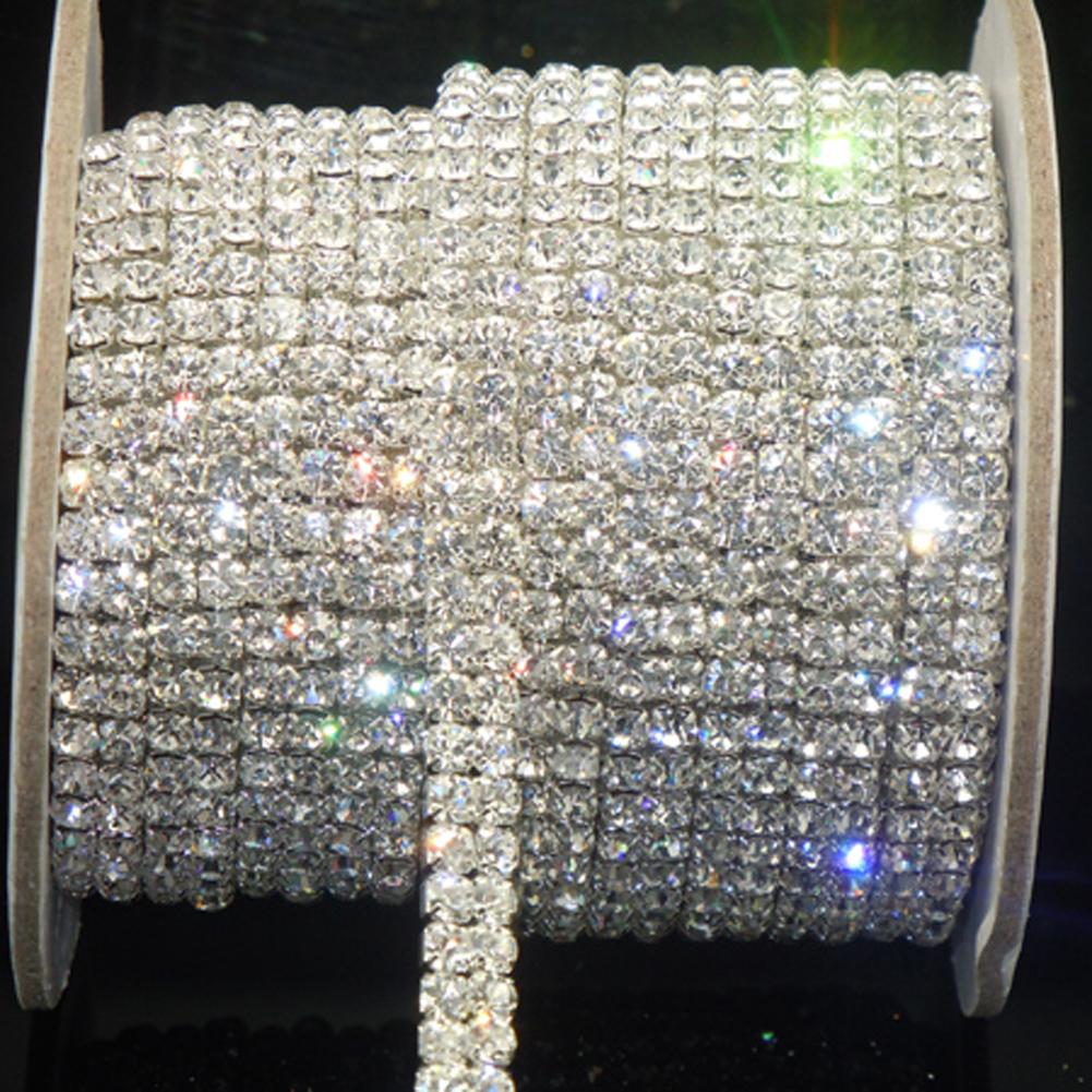 Fashion SS16 Clear Rhinestone 2-Row Close Chain Trims Silver x 1 yard, 501 Original
Fashion SS16 Clear Rhinestone 2-Row Close Chain Trims Silver x 1 yard, 501 Original