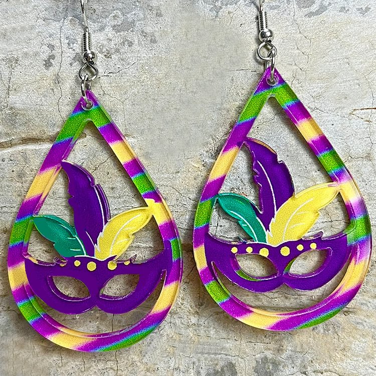 Casual Mardi Gras Earrings