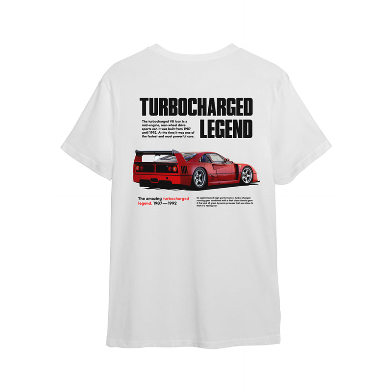 Turbocharged Legend Printed Men's Oversized T-shirts - Devcarry