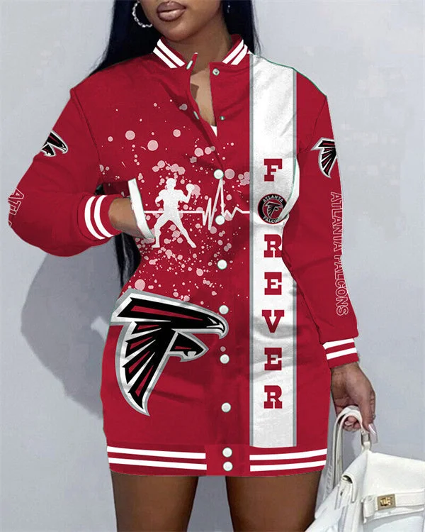 Atlanta Falcons
Limited Edition Button Down Long Sleeve Jacket Dress