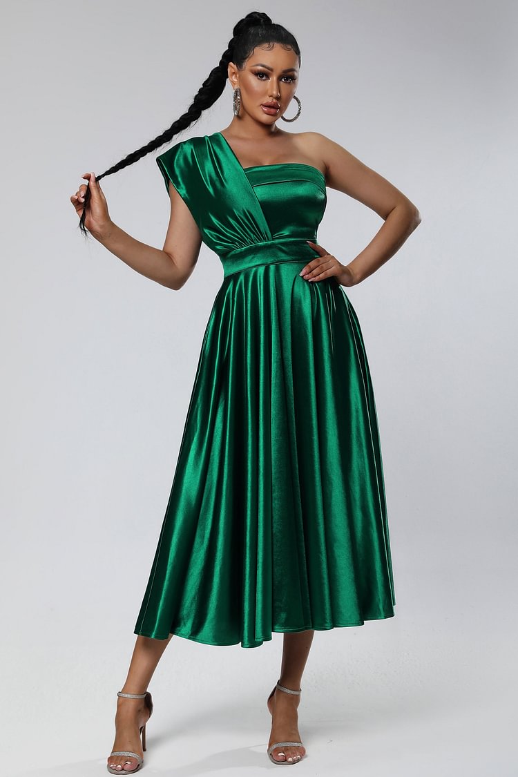 One Shoulder Elegant Gown Prom Maxi Dresses