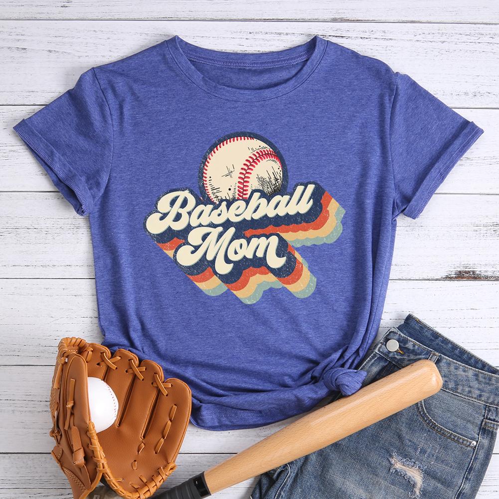 Retro Baseball Mom T-shirt-Guru-buzz