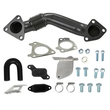EGR Delete Kit & Passenger Up Pipe for 2007 - 2010 Chevy Chevrolet Silverado GMC 2500 3500 LMM 6.6L Duramax