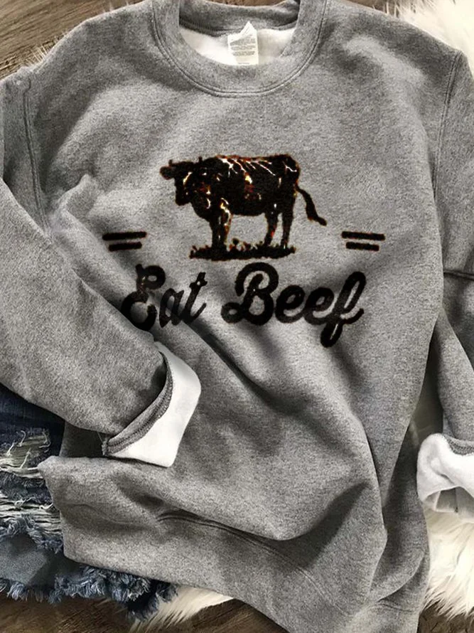 Shift Crew Neck Long Sleeve Animal Sweatshirt Zaesvini