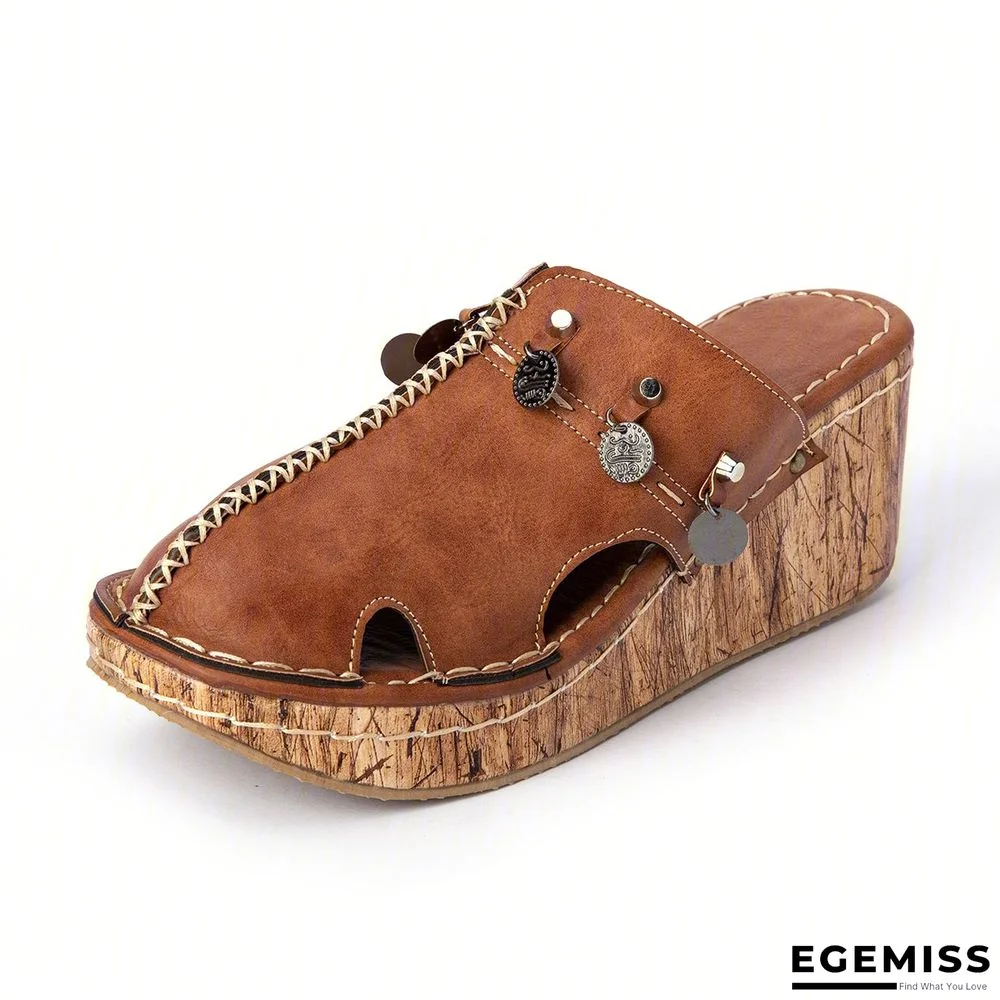 Women Casual Stylish Close Toe Wedge Sandals | EGEMISS
