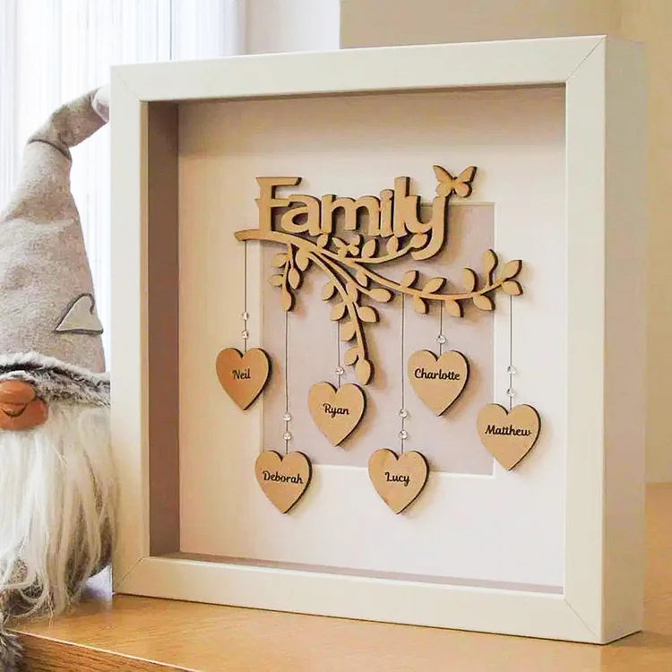 Personalized Family Tree Frame Custom 3 Names Family Decor Gifts