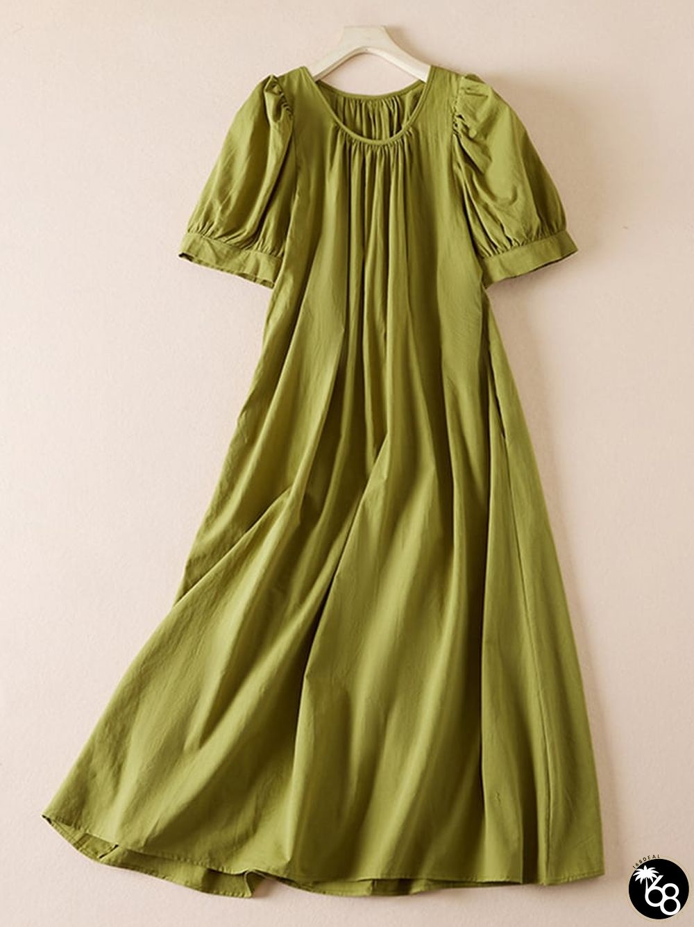 Wrinkle Slimming And Comfortable Solid Color Dress | 168DEAL