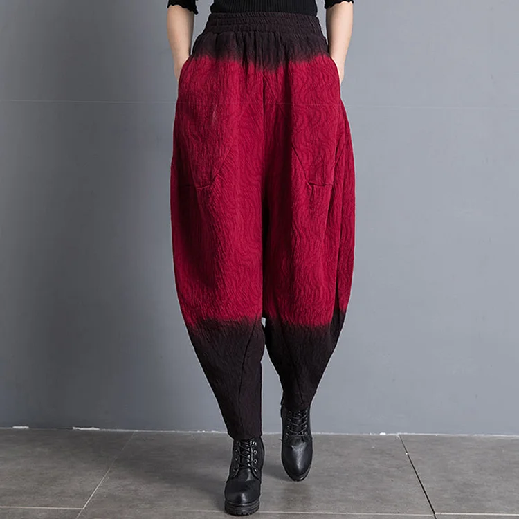 Wide Leg Knickerbockers Personalized Harem Pants Loose Large Crotch Gradient Casual Pants