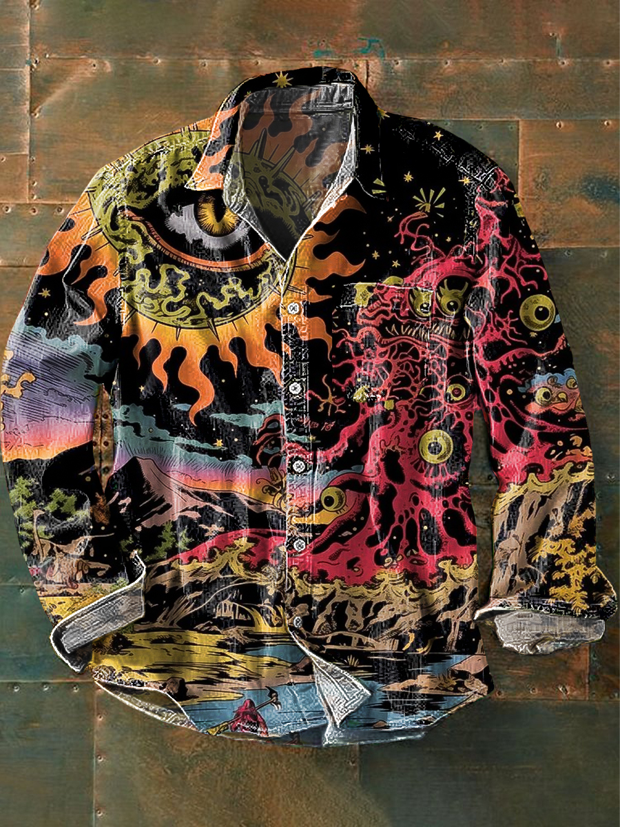 Psychedelic Abstract Men's Short Sleeve Shirt