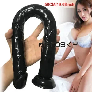 pornhint Pornhint 19.68"In XXL Long Realistic Dildo Penis Anal G-spot Suction Cup Sex
