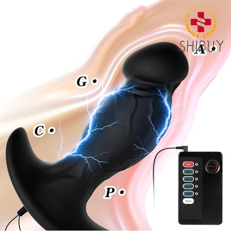 pornhint Pornhint Vibrating Butt Plug E-stim Prostate Massager Anal Toy G-spot Vibrator w/Remote Vibrator
