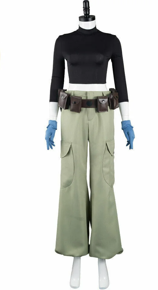 Kim Possible Costume Adults Halloween Cosplay Outfit