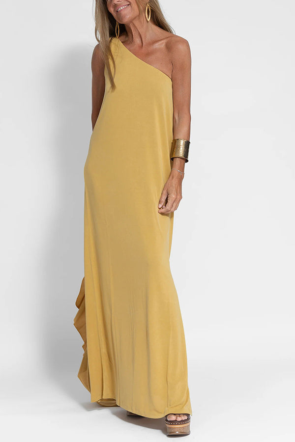 Front slit relaxed dress main image 1