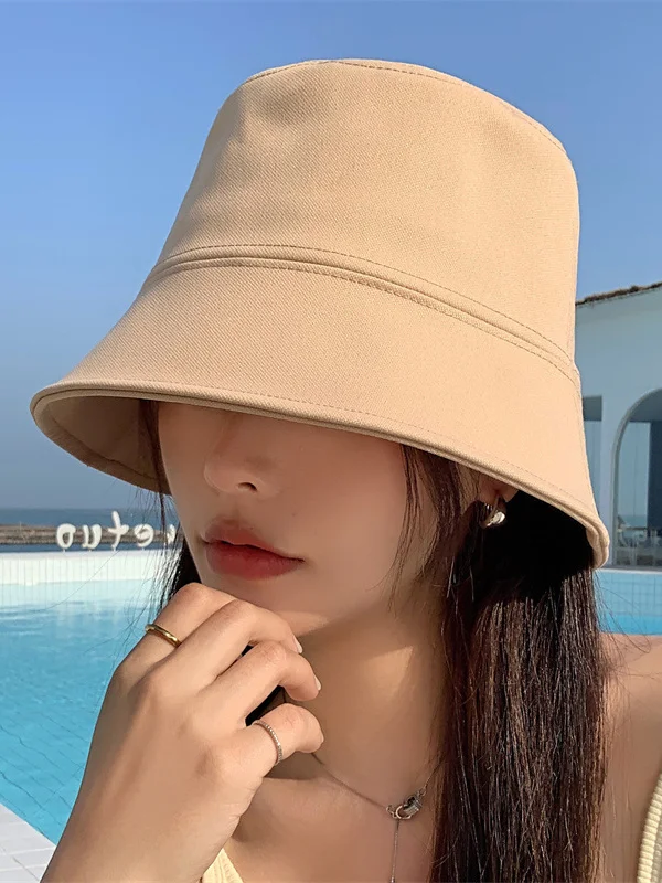 Sun-Protection Solid Color Fisherman Hat Hats&Caps