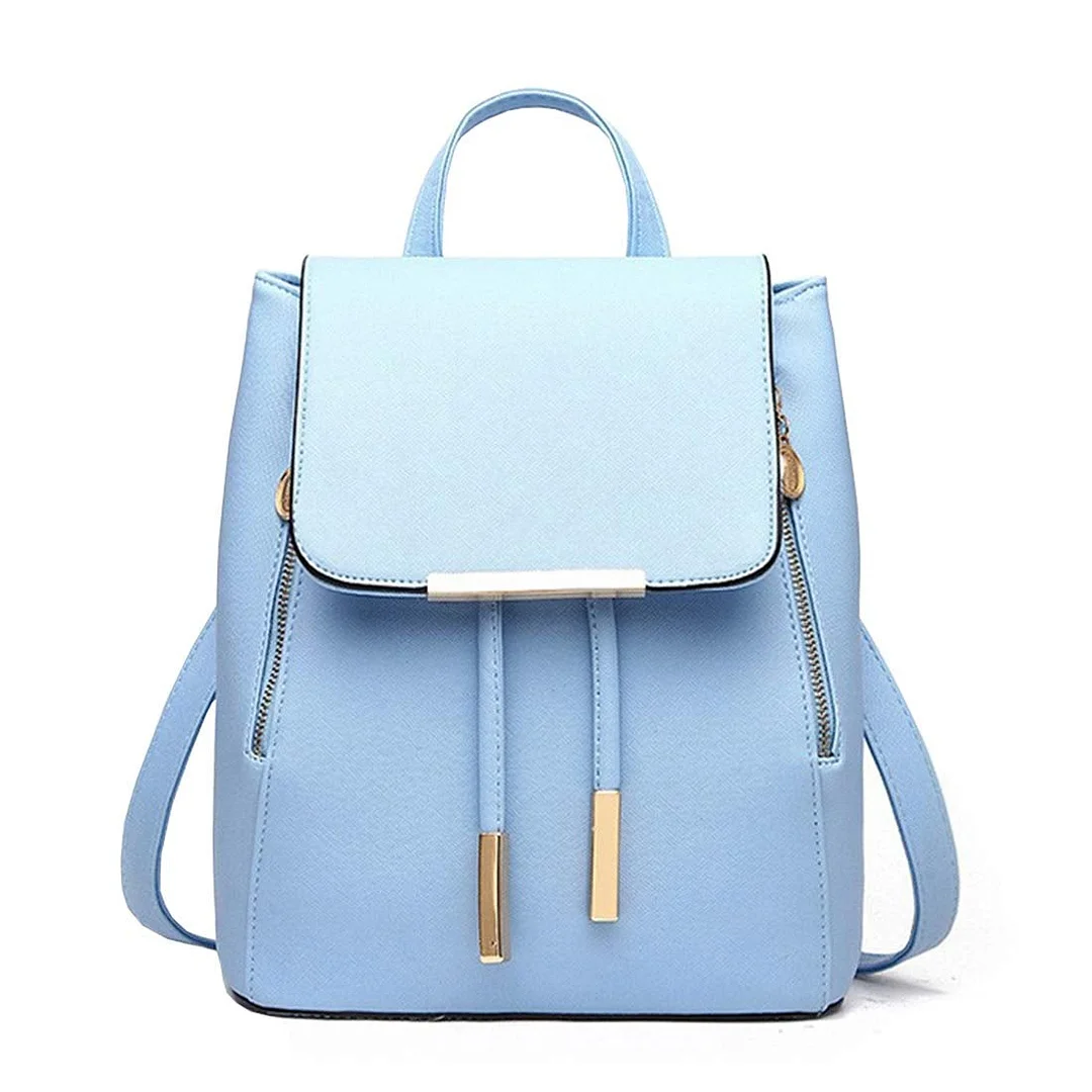 Womens Bag Backpack Purse PU Leather Zipper Bags Fashion Casual Rucksack Satchel and handbag
