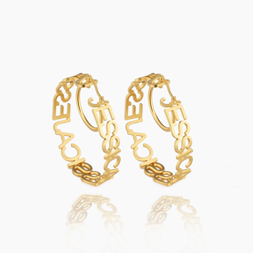 Gold Circle Hoop Earrings