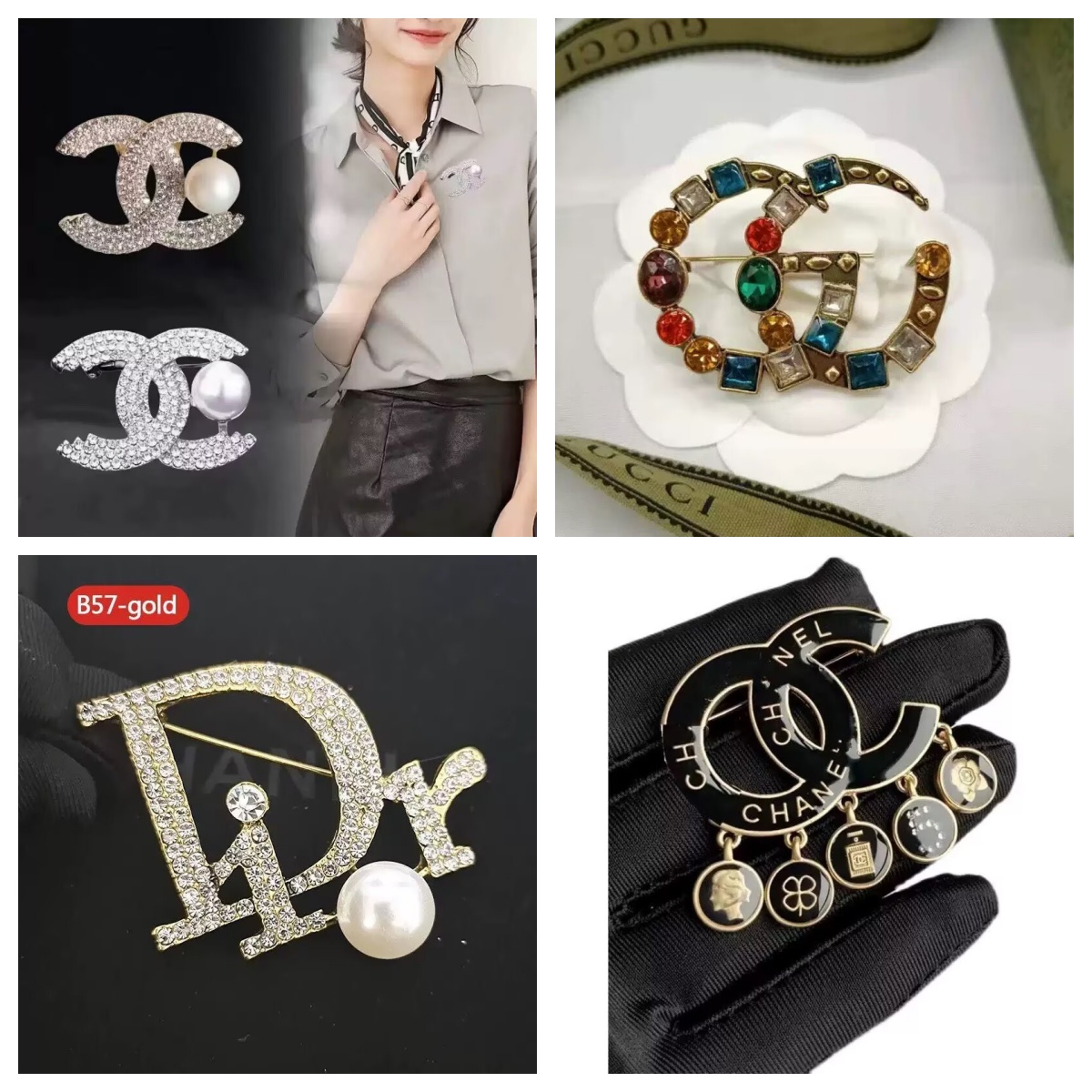 Luxury designer brooches