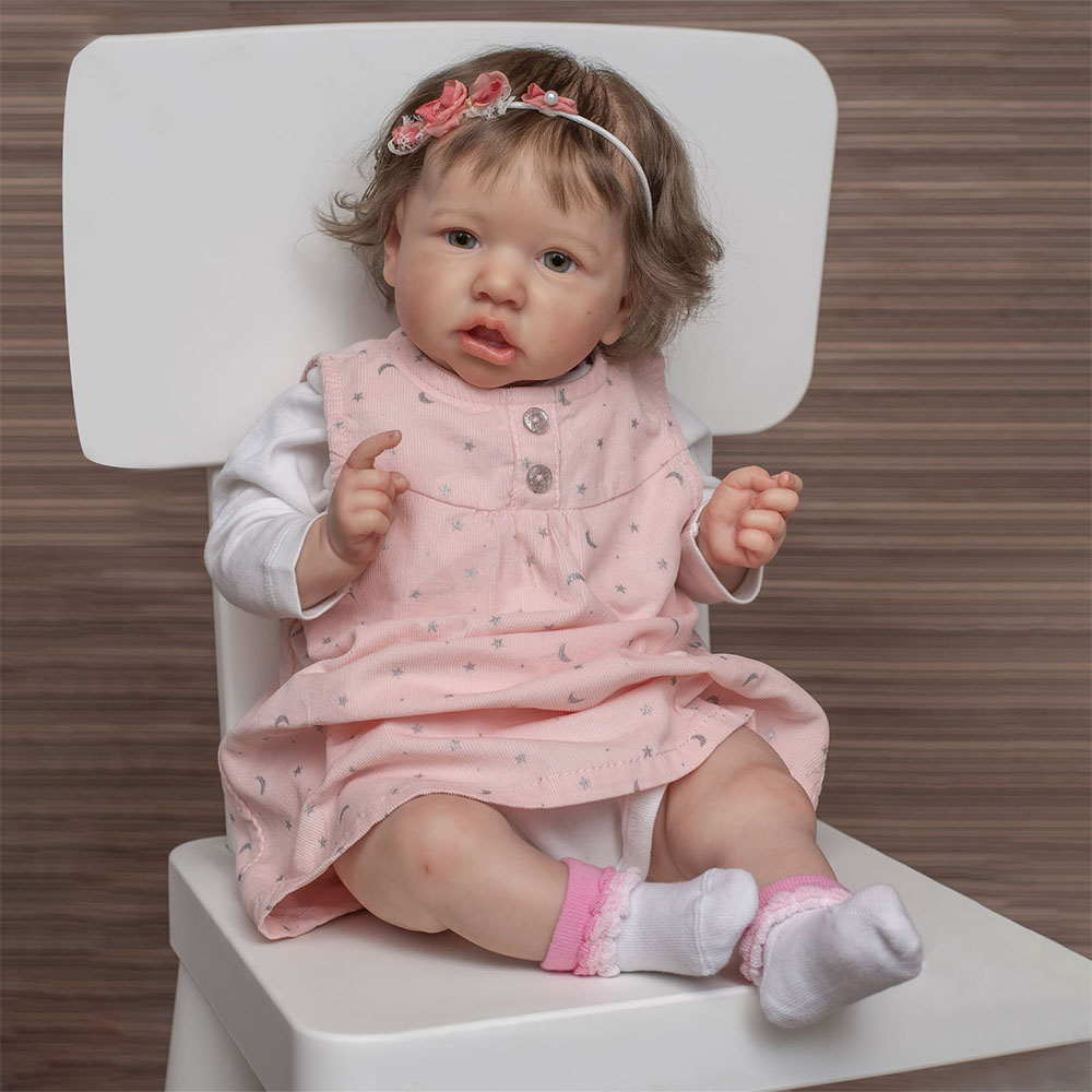 [Kids Gifts 2024] 20'' Realistic and Lifelike Reborn Baby Brown Hair