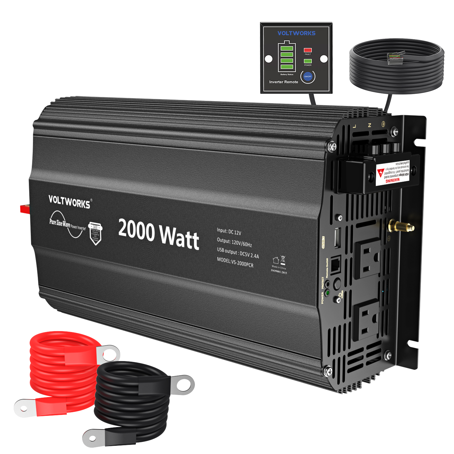 Nature Power 38320 Pure Sine Wave Inverter 2000-Watt