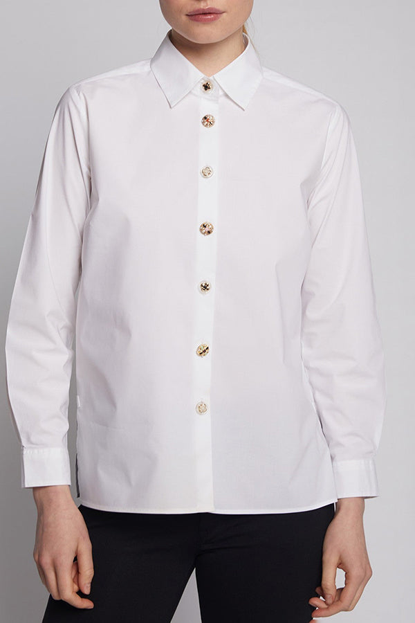 White Casual ButtonDown Shirt